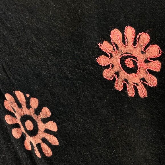 Laddi Vtg Dress Long Maxi Paisley Black One Size Indian Beach - Picture 9 of 11